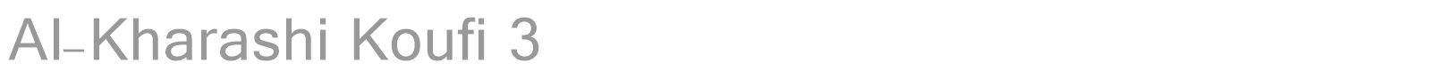 Al-Kharashi Koufi 2 font preview